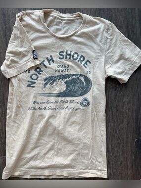 Unlisted Cream North Shore Oahu Wave Graphic Tee